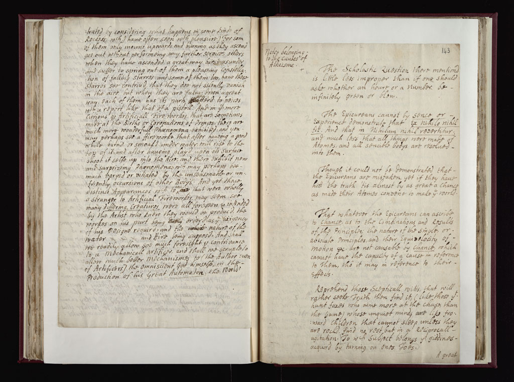 Boyle Papers Volume 2 Fol. 142v-143r