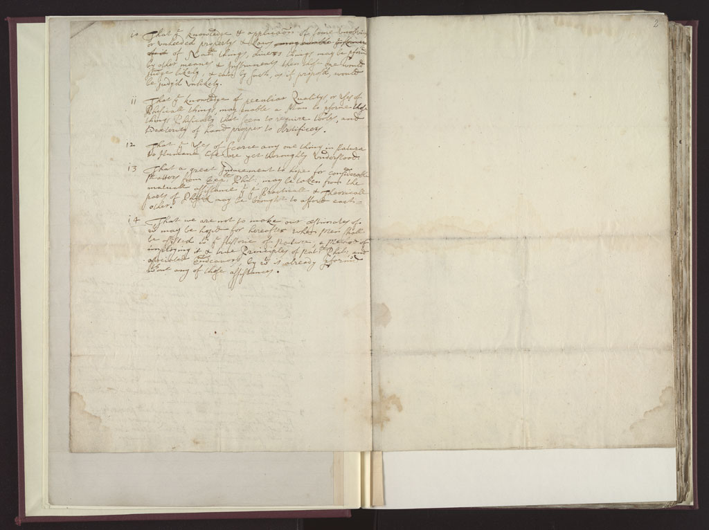 Boyle Papers Volume 8 Fol. 1v-2r