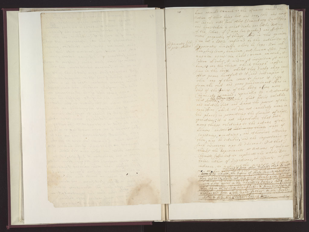 Boyle Papers Volume 8 Fol. 21v-22r