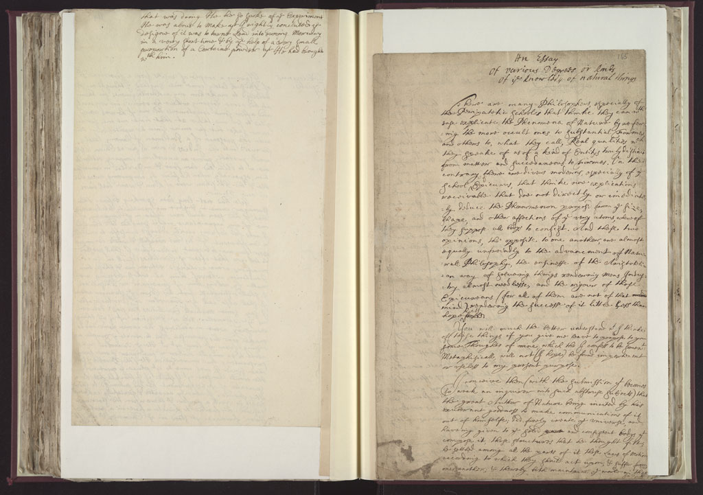 Boyle Papers Volume 8 Fol. 164v-165r