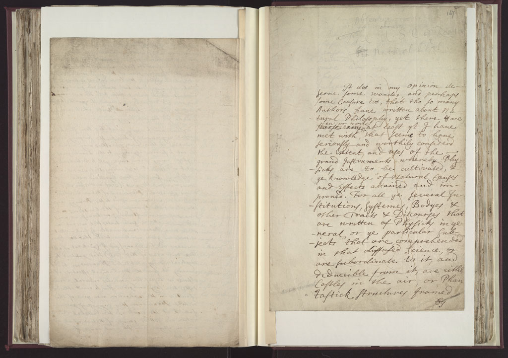 Boyle Papers Volume 8 Fol. 166v-167r