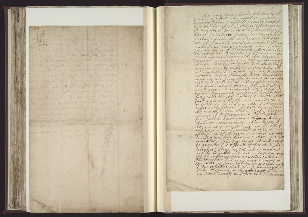 Boyle Papers Volume 8 Fol. 170v-171r
