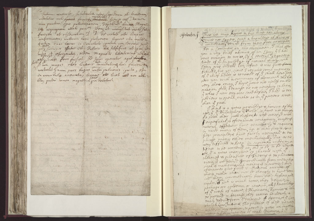 Boyle Papers Volume 8 Fol. 183v-184r
