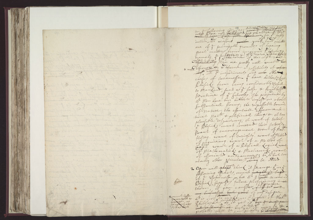 Boyle Papers Volume 8 Fol. 190v-191r