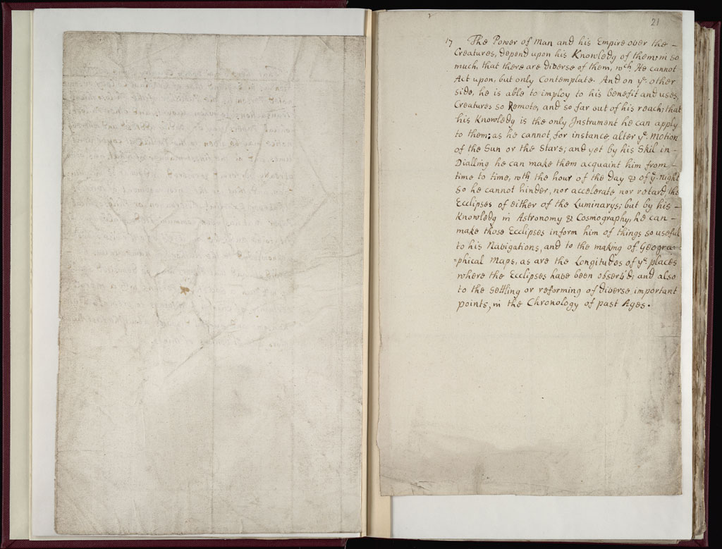 Boyle Papers Volume 9 Fol. 20v-21r