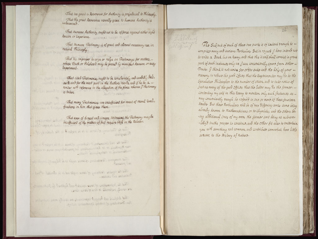 Boyle Papers Volume 9 Fol. 25v-26r