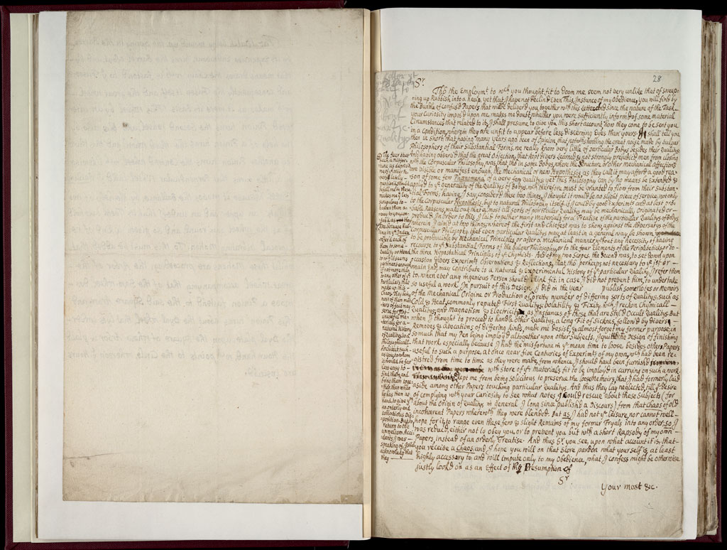 Boyle Papers Volume 9 Fol. 27v-28r