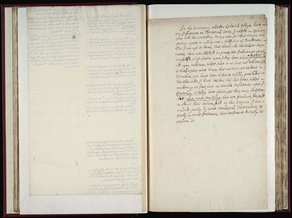 Boyle Papers Volume 9 Fol. 54v-55r