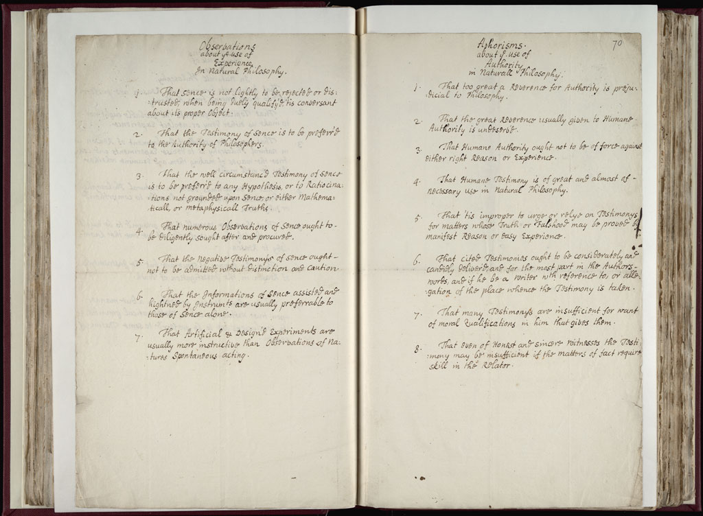 Boyle Papers Volume 9 Fol. 69v-70r