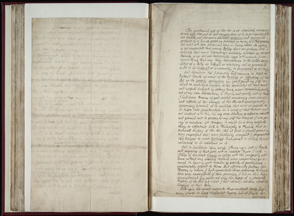 Boyle Papers Volume 9 Fol. 75v-76r