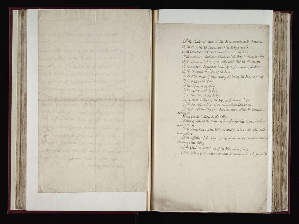 Boyle Papers Volume 9 Fol. 84v-85r