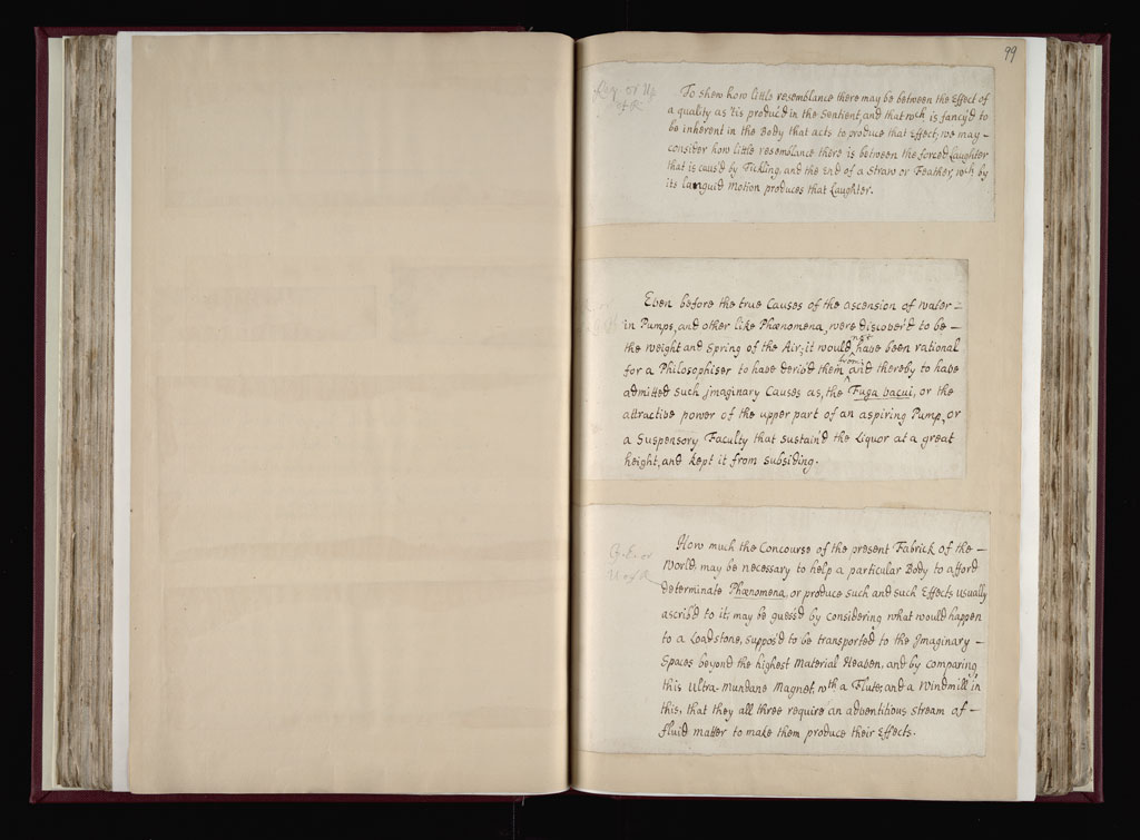 Boyle Papers Volume 9 Fol. 98v-99r