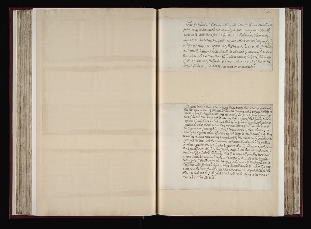 Boyle Papers Volume 9 Fol. 104v-105r