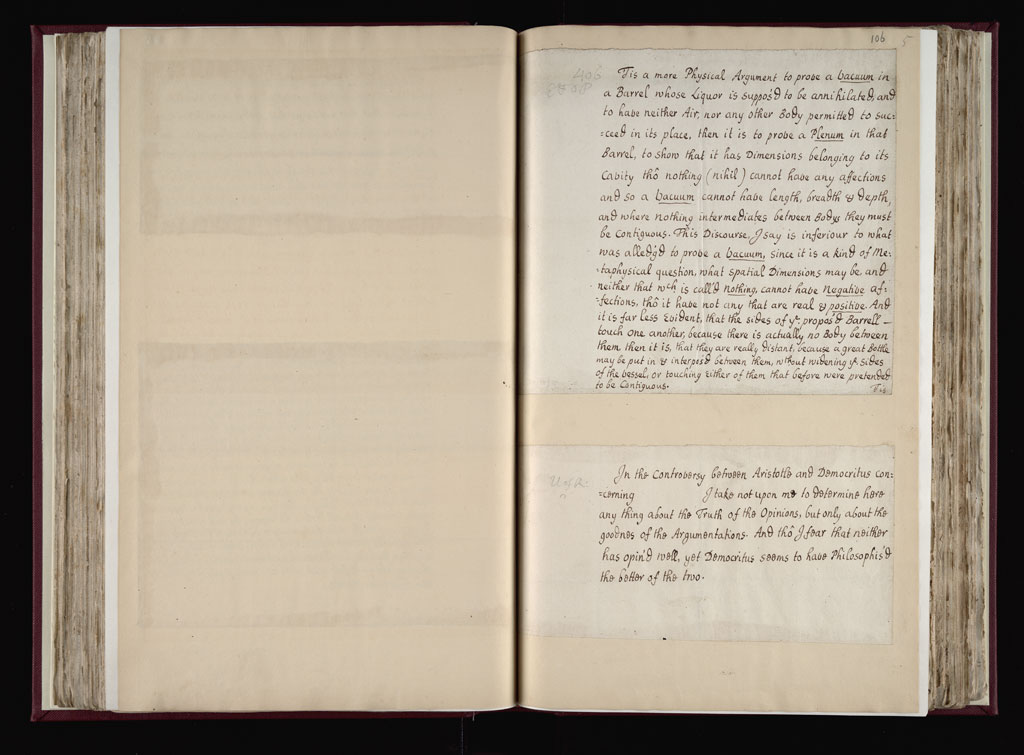 Boyle Papers Volume 9 Fol. 105v-106r