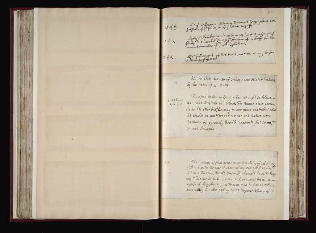 Boyle Papers Volume 9 Fol. 111v-112r