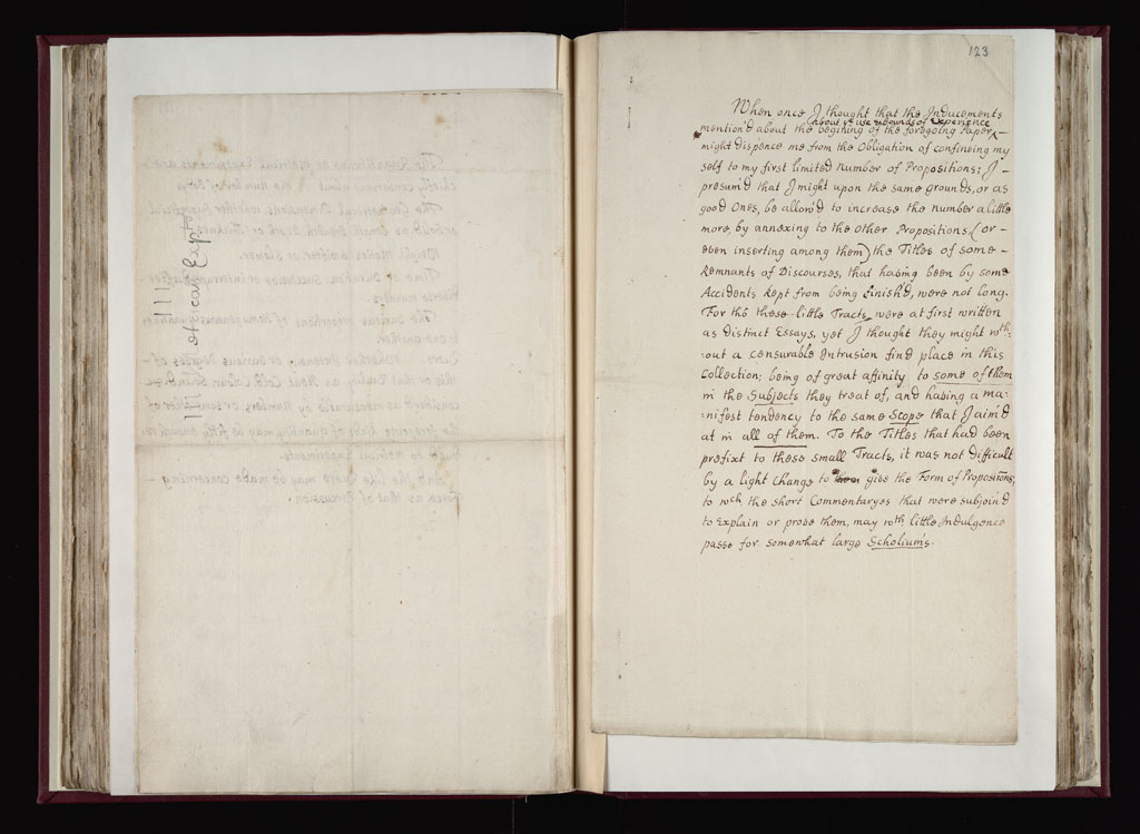 Boyle Papers Volume 9 Fol. 122v-123r