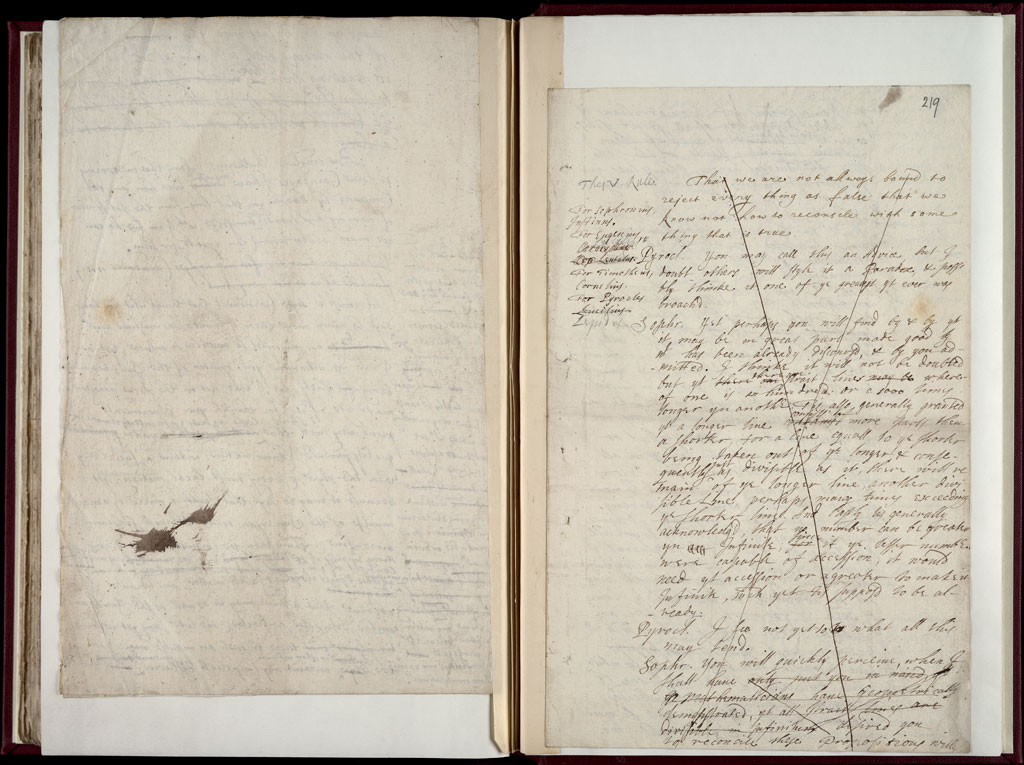 Boyle Papers Volume 9 Fol. 218v-219r