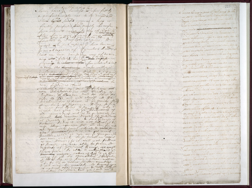 Boyle Papers Volume 9 Fol. 222v-223r