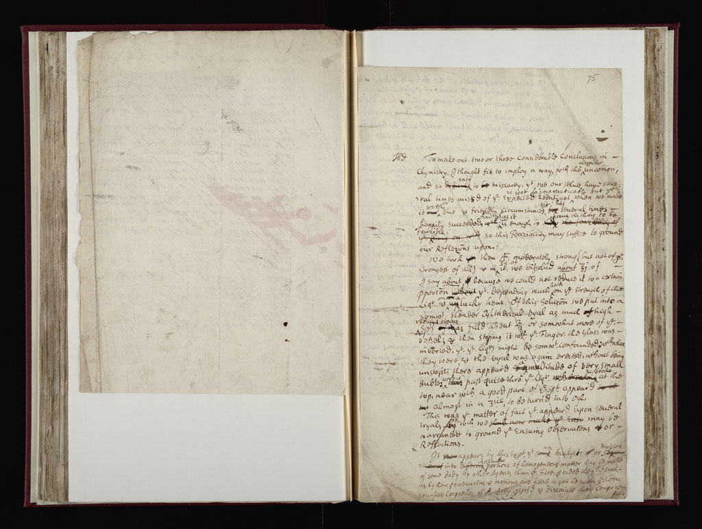 Boyle Papers Volume 10 Fol. 74v-75r