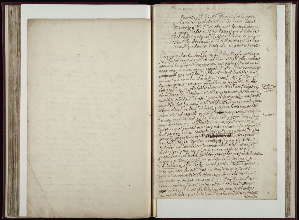 Boyle Papers Volume 10 Fol. 107v-108r