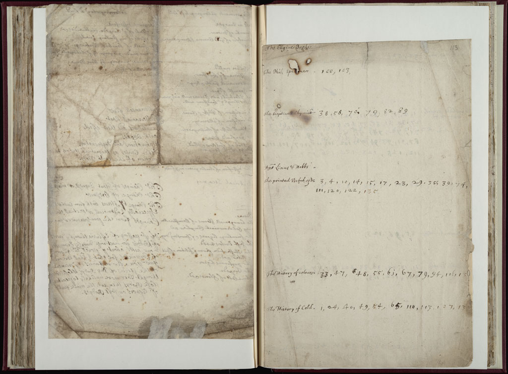 Boyle Papers Volume 10 Fol. 112v-113r