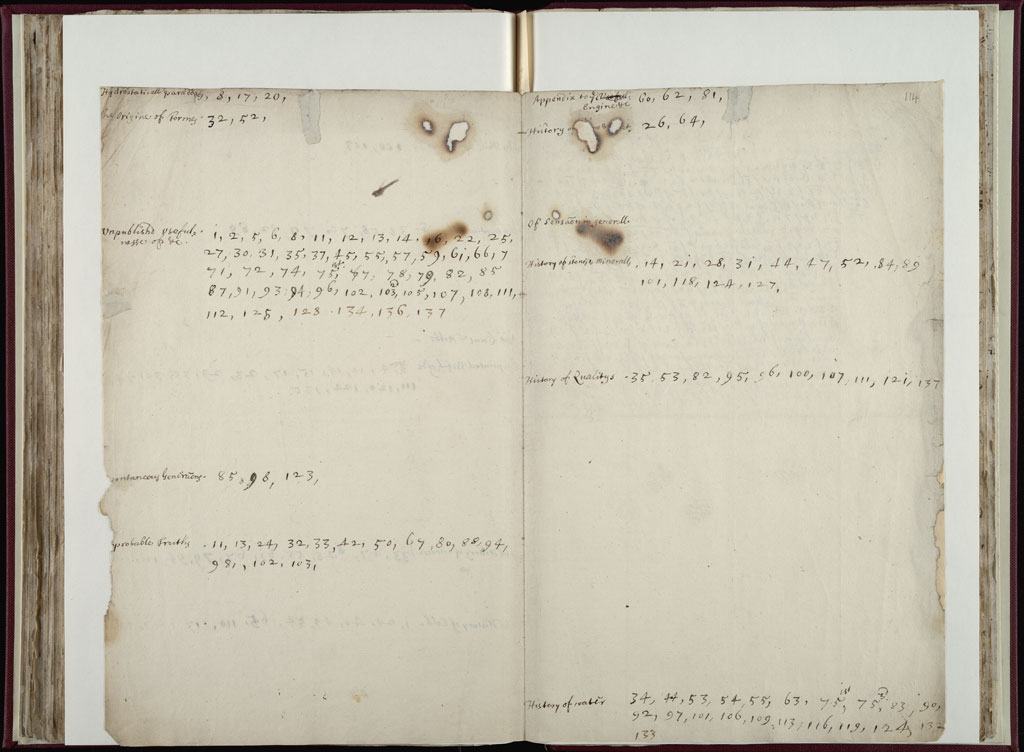 Boyle Papers Volume 10 Fol. 113v-114r