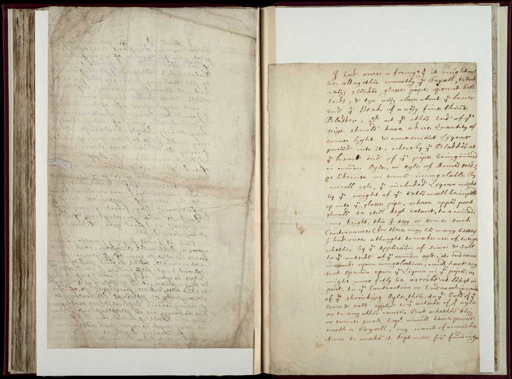 Boyle Papers Volume 10 Fol. 128v-129r