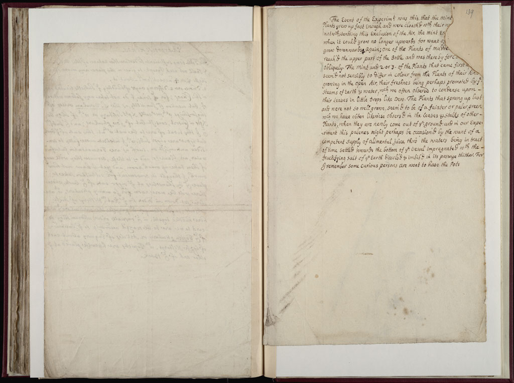 Boyle Papers Volume 10 Fol. 138v-139r