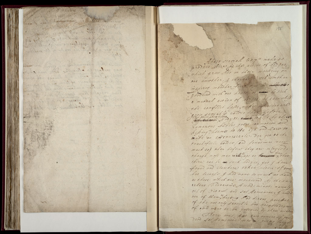 Boyle Papers Volume 10 Fol. 154v-155r