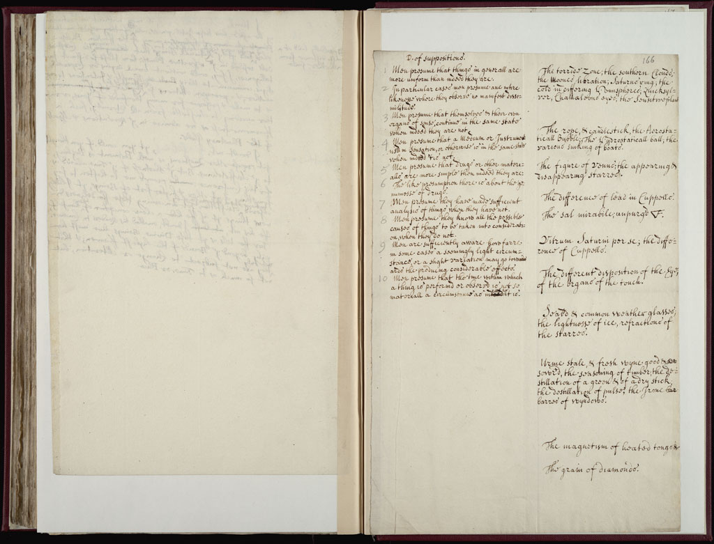 Boyle Papers Volume 10 Fol. 165v-166r