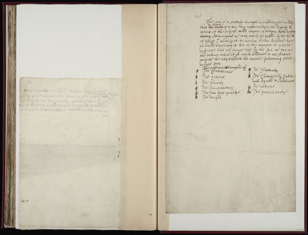 Boyle Papers Volume 10 Fol. 168v-169r