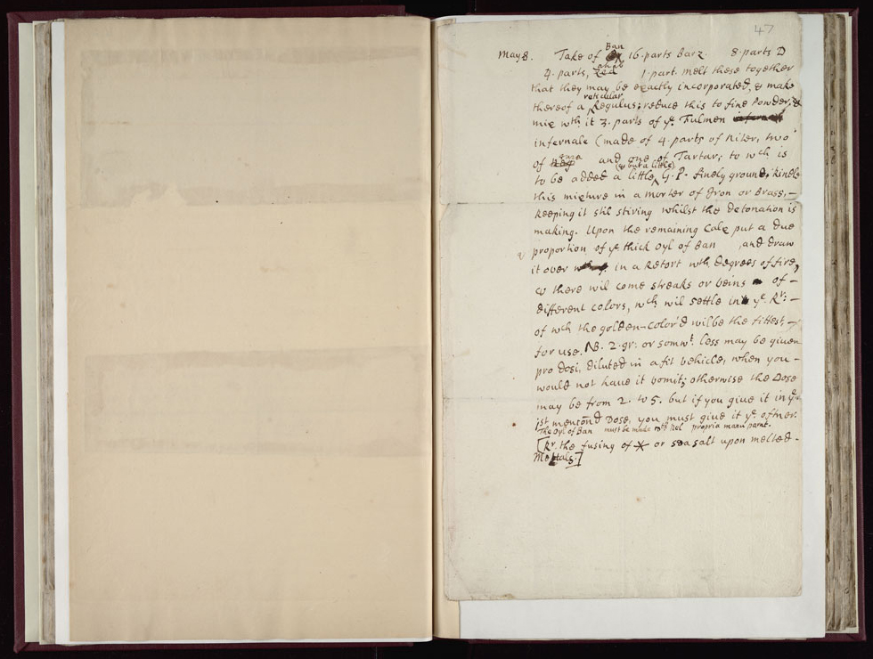 Boyle Papers Volume 17 Fol. 46v-47r