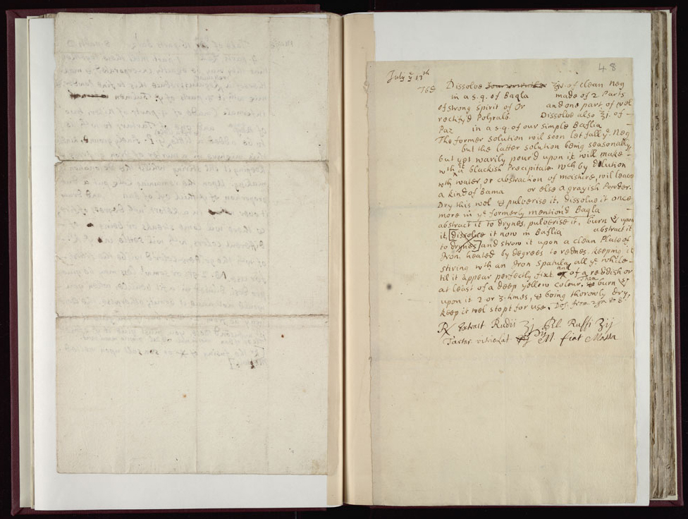 Boyle Papers Volume 17 Fol. 47v-48r