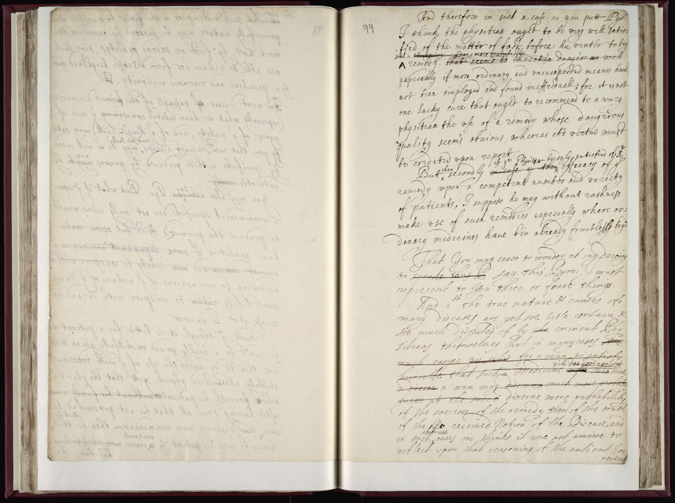 Boyle Papers Volume 17 Fol. 98v-99r