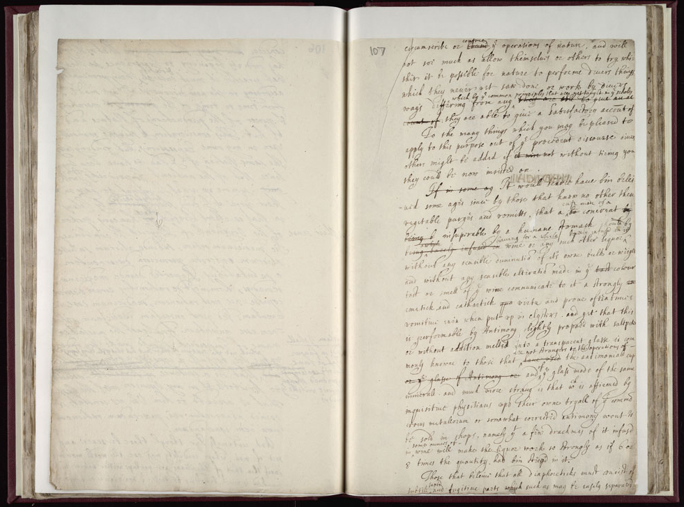 Boyle Papers Volume 17 Fol. 106v-107r