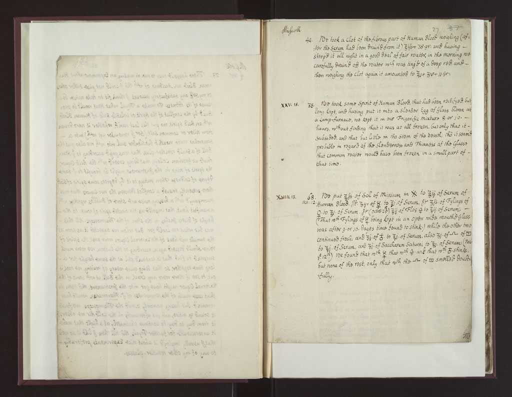 Boyle Papers Volume 18 Fol. 26v-27r