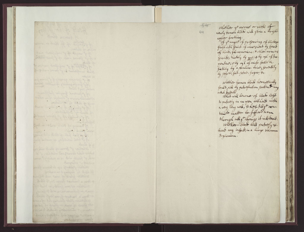 Boyle Papers Volume 18 Fol. 43v-44r