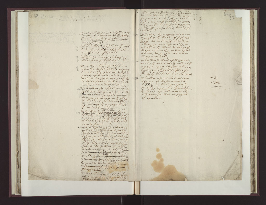Boyle Papers Volume 18 Fol. 51v-52r
