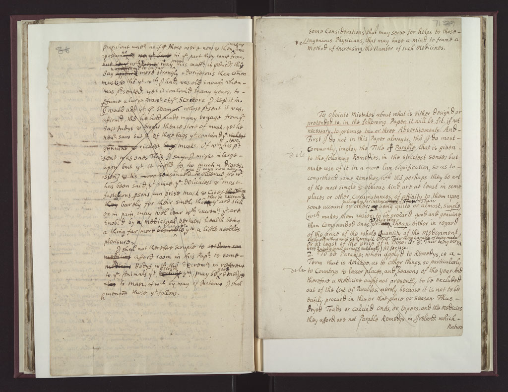 Boyle Papers Volume 18 Fol. 70v-71r