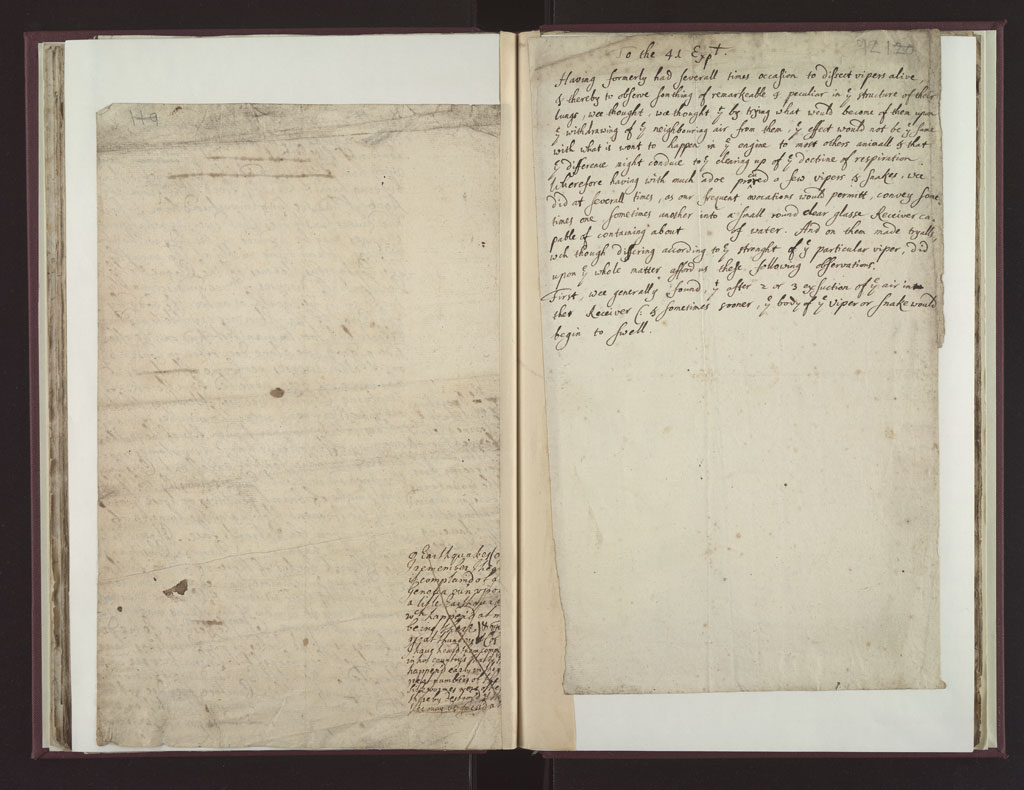 Boyle Papers Volume 18 Fol. 91v-92r