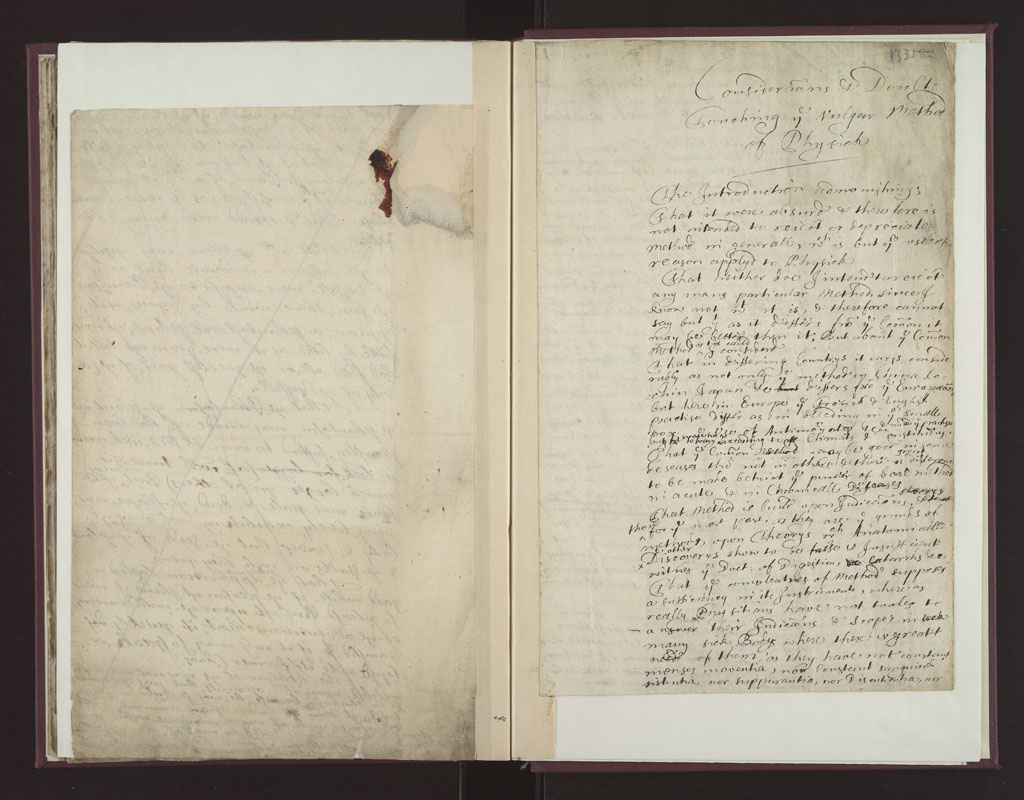 Boyle Papers Volume 18 Fol. 132v-133r