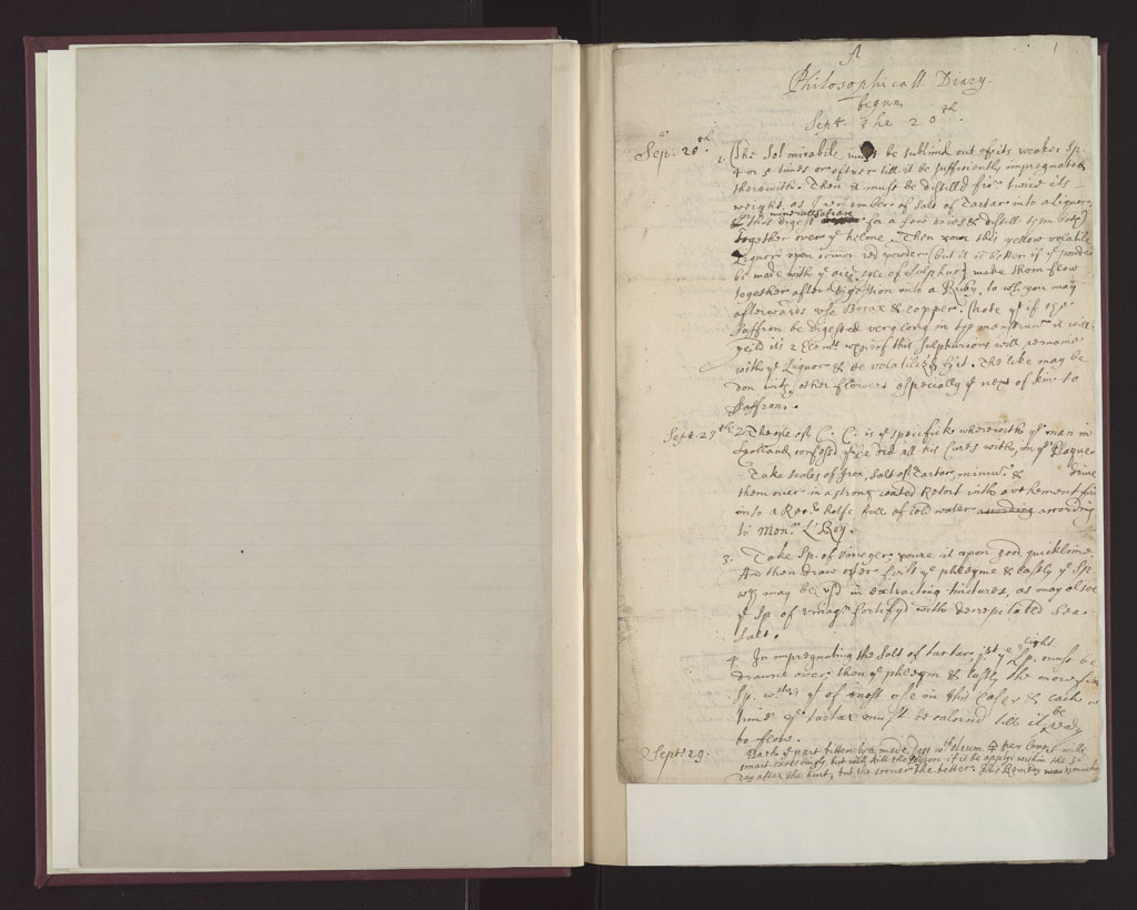 Boyle Papers Volume 26 Fol. 1r