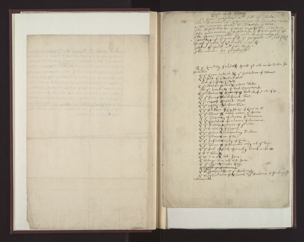Boyle Papers Volume 26 Fol. 9v-10r