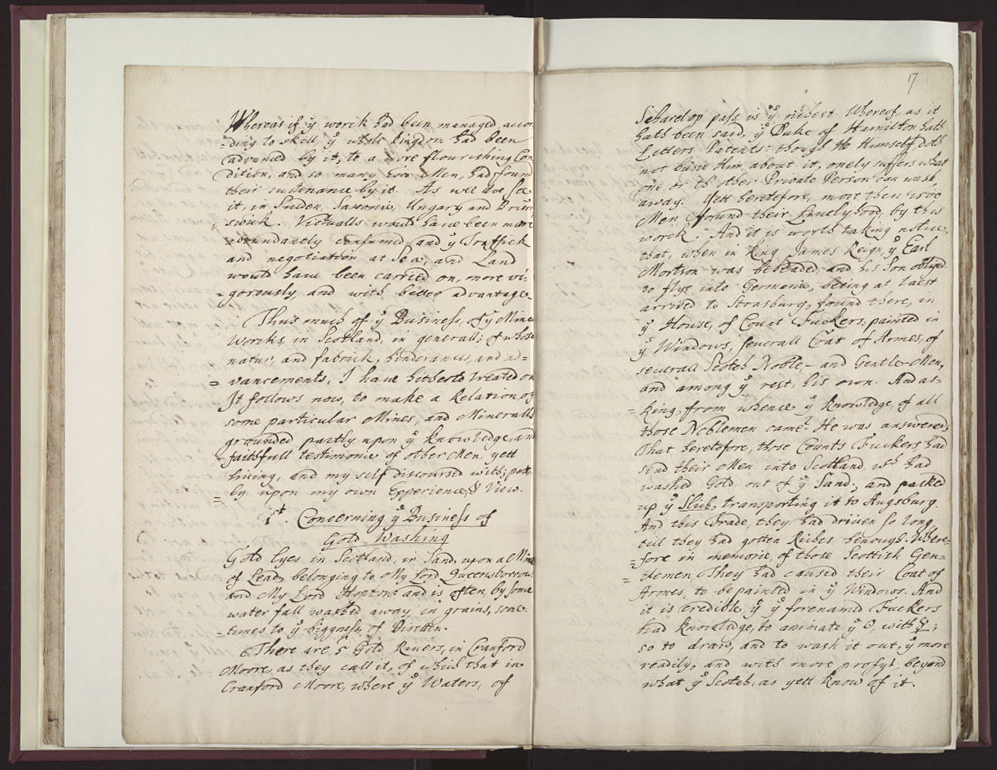 Boyle Papers Volume 26 Fol. 16v-17r