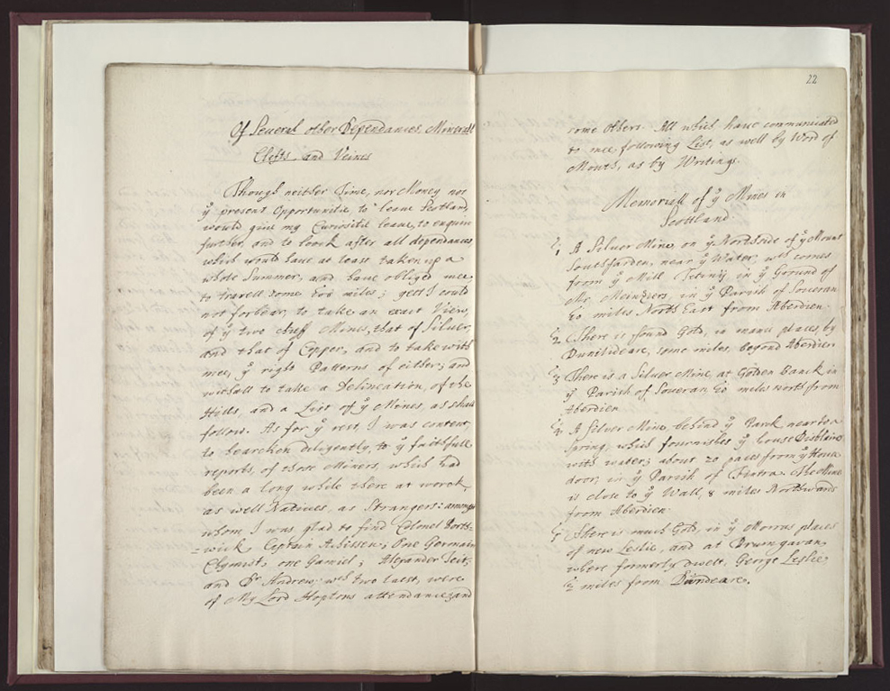 Boyle Papers Volume 26 Fol. 21v-22r