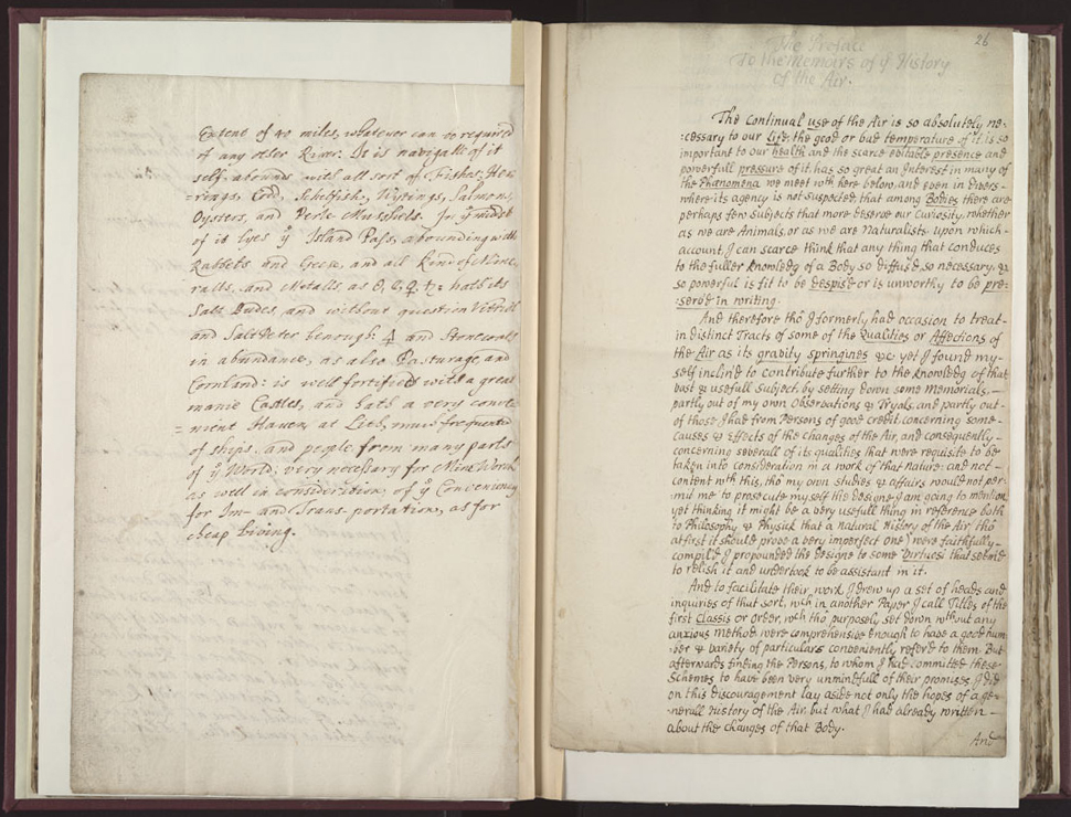 Boyle Papers Volume 26 Fol. 25v-26r