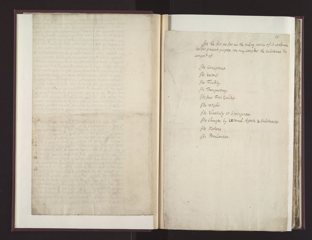 Boyle Papers Volume 26 Fol. 27v-28r