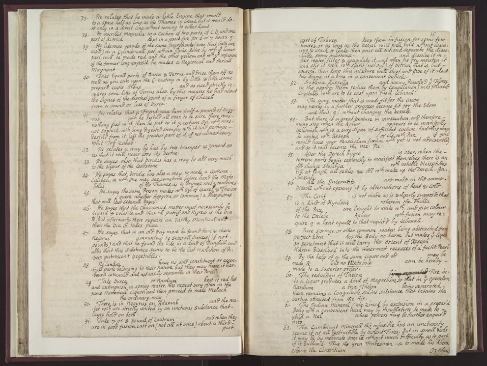 Boyle Papers Volume 26 Fol. 34v-35r