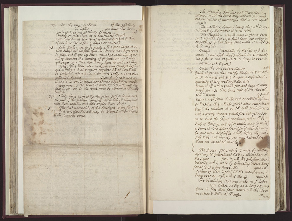 Boyle Papers Volume 26 Fol. 36v-37r