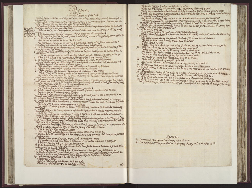 Boyle Papers Volume 26 Fol. 51v-52r